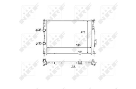 Радіатор охолодження NRF 59061
