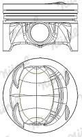 Поршень в комплекте на 1 цилиндр, 1-й ремонт (+0,50) NURAL 87-433907-10