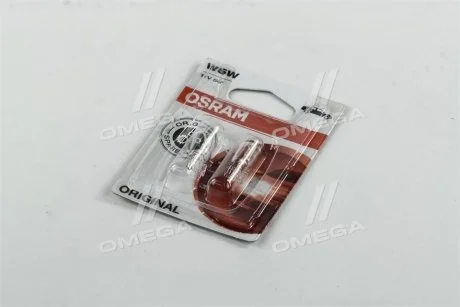 Лампа допоміжного освітлення W5W 12V 5W W2,1X9,5d ORIGINAL LINE (2 шт) blister OSRAM 282502B