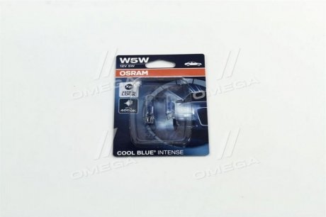 Автолампа Cool Blue Intense W5W W2,1x9,5d 5 W синяя OSRAM 2825HCBI02B (фото 1)