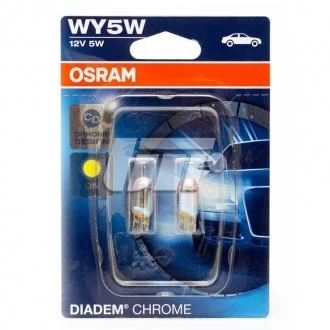 Автолампа Diadem Chrome WY5W W2,1x9,5d 5 W оранжевая OSRAM 2827DC02B