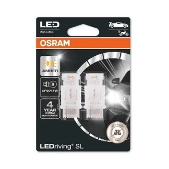 Автолампа LEDriving P27/7W W2,5x16q 1,9 W желтая OSRAM 3157DYP-02B