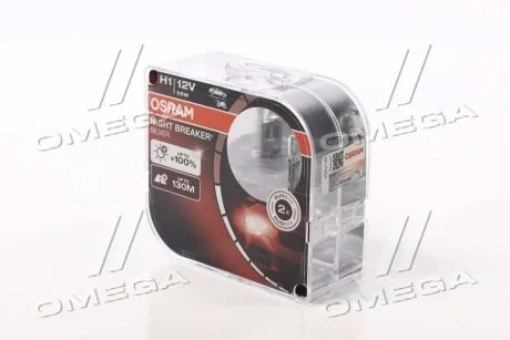 Автолампа Night Breaker Silver H1 P14,5s 55 W прозрачный OSRAM 64150NBSHCB (фото 1)