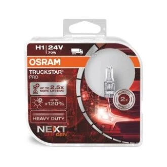 Автолампа Truckstar Pro H1 P14,5s 70 W прозрачная OSRAM 64155TSPHCB