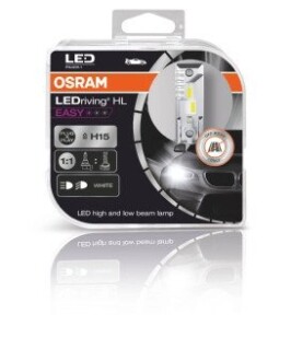 Комплект ламп (2шт.) LED H15 16.5/3.8W 12V PGJ23t-1 6500К OSRAM 64176DWESYHCB