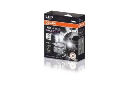 Комплект ламп (2шт.) LED H4/H19 15W 12V P43t/PU43t-3 6000К OSRAM 64193DWBRT2HFB (фото 1)