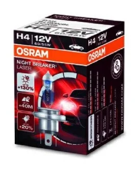 Автолампа Night Breaker Laser H4 P43t 55 W 60 W прозрачно-голубая OSRAM 64193NBL (фото 1)