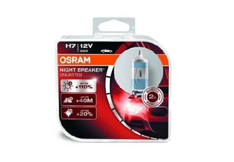 Автолампа Night Breaker Unlimited H7 PX26d 55 W прозрачно-голубая OSRAM 64210NBU-HCB (фото 1)
