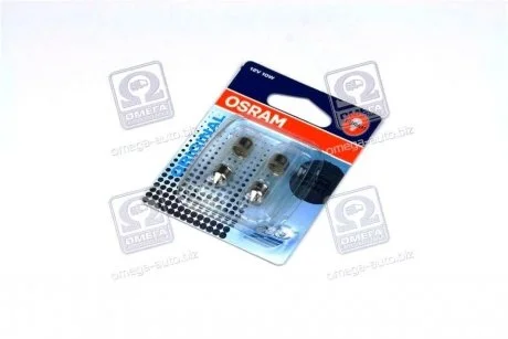 Лампа софітна допоможуть. освітлення C10W 12V 10W SV8.5-8 (2 шт) blister OSRAM 643802B (фото 1)