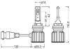 Комплект ламп (2шт.) LED HB3 19W 12V P22d 6000К OSRAM 9006DWBRT2HFB (фото 2)