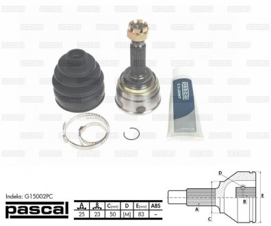 ШРУС граната для приводного вала PASCAL G15002PC (фото 1)