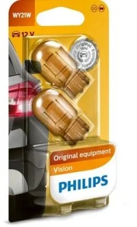Автолампа Philips WY21W WX3x16d 21 W оранжевая PHILIPS 12071B2