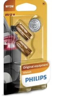 Лампа накалу WY5W 12V 5W, 2шт bliste VISION PHILIPS 12396NAB2