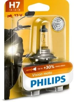 Автомобільна лампа H7 Vision MoTo 12V PX26d Блистер PHILIPS 12972PRBW