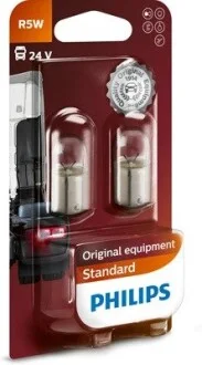 Автолампа Standard R5W BA15s 5 W прозрачная PHILIPS 13821B2