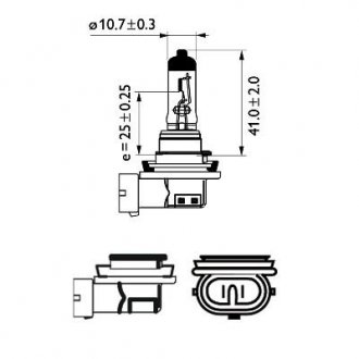 Автомобильная лампа: 12 [В] H11 LongLife Eco Vision 55W цоколь PGJ19-2 PHILIPS 36194030 (фото 1)