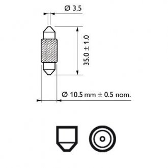 Автомобільна лампа FesToon T10,5X38 12V SV8,5 PHILIPS 48248828 (фото 1)