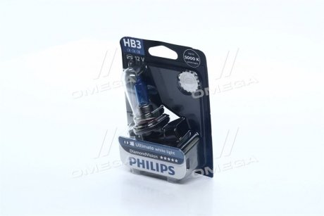 Автолампа DiamondVision HB3 P20d 65 W синяя PHILIPS 9005DVB1