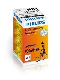 Лампа HB4 12V 51W P22D Premium 30% extra light упаковка коробка PHILIPS 9006PRC1