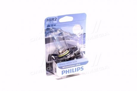 Автолампа WhiteVision Ultra HIR2 PX22d 55 W светло-голубая PHILIPS 9012WVUB1 (фото 1)