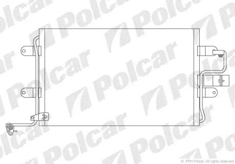 Радіатор кондиціонера Audi A3 96-/VW Golf IV 97-/Skoda Octavia 97- Polcar 1323K8C2