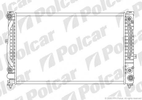 Радіатор основний Audi A4 / A6 / VW Passat 2.4-2.8 95-08 Polcar 132408A6 (фото 1)