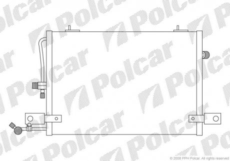 Радіатор кондиціонера Audi 100, A6 90- Polcar 1326K8C1S (фото 1)