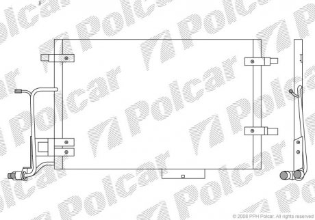 Радиатор кондиционера Audi A6 2.5TDI 97-05 Polcar 1326K8C4S