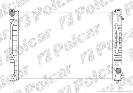 Радиатор охлаждения Audi A6 2.5D / 2.7 97-05 Polcar 132708-1 (фото 1)