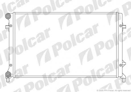 Радіатор Audi A3 / Seat Altea / Skoda Octavia / VW Caddy III, Golf V, Touran 1,4-2,0SDI 03- Polcar 133108A1 (фото 1)