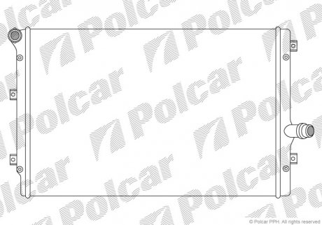 Основной радиатор VAG A3 / Octavia / Caddy / Passat 1.6-2.0 TDI 10- Polcar 133108A4 (фото 1)