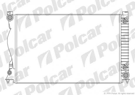 Радіатор охолодження двигуна Audi A6 Allroad C6, A6 C6, A6 C7 2.4-3.2 05.04-09.18 Polcar 133808-2