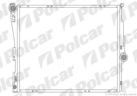 Радиатор основной BMW X3 (E83) 2.0-3.5 04- Polcar 205508-1 (фото 1)