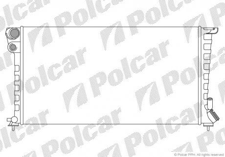 Радіатор охолодження Citroen Berlingo 1,9 D / 2,0 HDi Polcar 232608B4