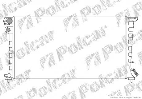 Радиатор охлаждения Citroen Berlingo 1,9 D / 2,0 HDi Polcar 232608B4