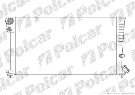Радиатор охлаждения (МКПП) Citroen Berlingo 96- / Peugeot 306 97- Polcar 235008A5