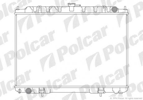 Радіатор охолодження Nissan X-Trail I 2.2D 06.01-01.13 Polcar 274608-5 (фото 1)
