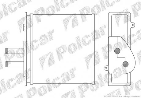 Радиатор печки Fiat Punto 1.2-1.7 94-00 Polcar 3017N8-1 (фото 1)