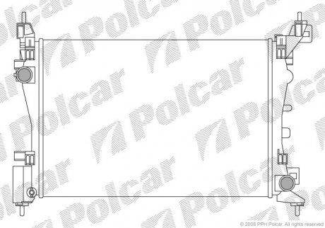 Радіатор охолодження Fiat Grande Punto 1.2-1.4 05- Polcar 302408-3