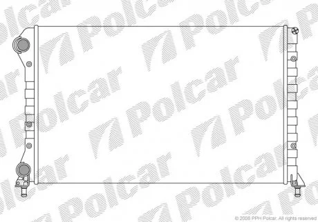 Радиатор основной Fiat Doblo 1.9D -AC Polcar 304008-3