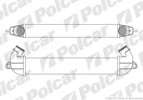 Інтеркулер Fiat Doblo 1.9 JTD Diesel M A / C A / A 01- Polcar 3040J8-1
