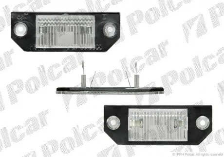 Ліхтар підсвітки номерного знаку FORD FOCUS C-MAX, FOCUS II 10.03-09.12 Polcar 3202959E