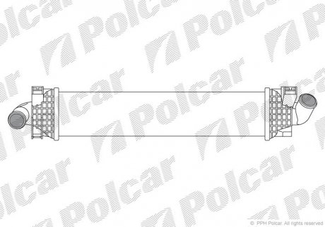 Радiатор iнтеркулера Focus C-Max, Focus, Kuga, Mondeo, S-Max 1.6D-2.5 10.03- Polcar 3205J8-1 (фото 1)