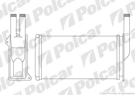 Радиатор пiчкы Ford Scorpio I, II, Sierra 82- Polcar 3214N8-1