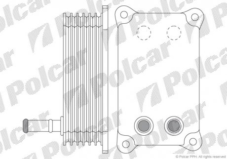 Радиатор масла Ford 2.0D / 2.2D 08.00-02.16 Polcar 3218L8-1