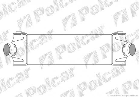 Интеркулер Ford Tranzit 2.4Tdci 06- Polcar 3248J8-1