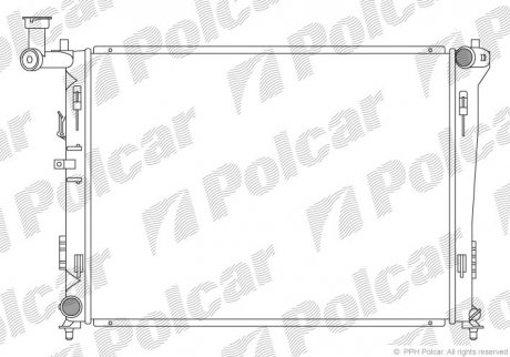 Радіатор охолодження Hyundai I30 1.4i-2.0i 07- / Kia Ceed 07- Polcar 401508-1