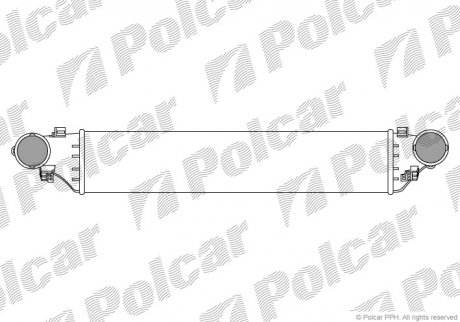 Радиатор интеркулера MB W202 / W203 / S203 / R171 1.8-2.7D 05.00-02.11 Polcar 5003J8-2 (фото 1)
