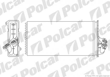 Теплообмінник Mercedes Vito (W638) 2.0-2.8 02.96-07.03 Polcar 5012N8-1 (фото 1)