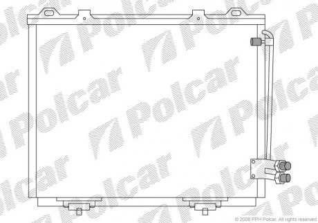 Радиатор кондиционераE-class (W210, S210) 95-03 Polcar 5015K8C1